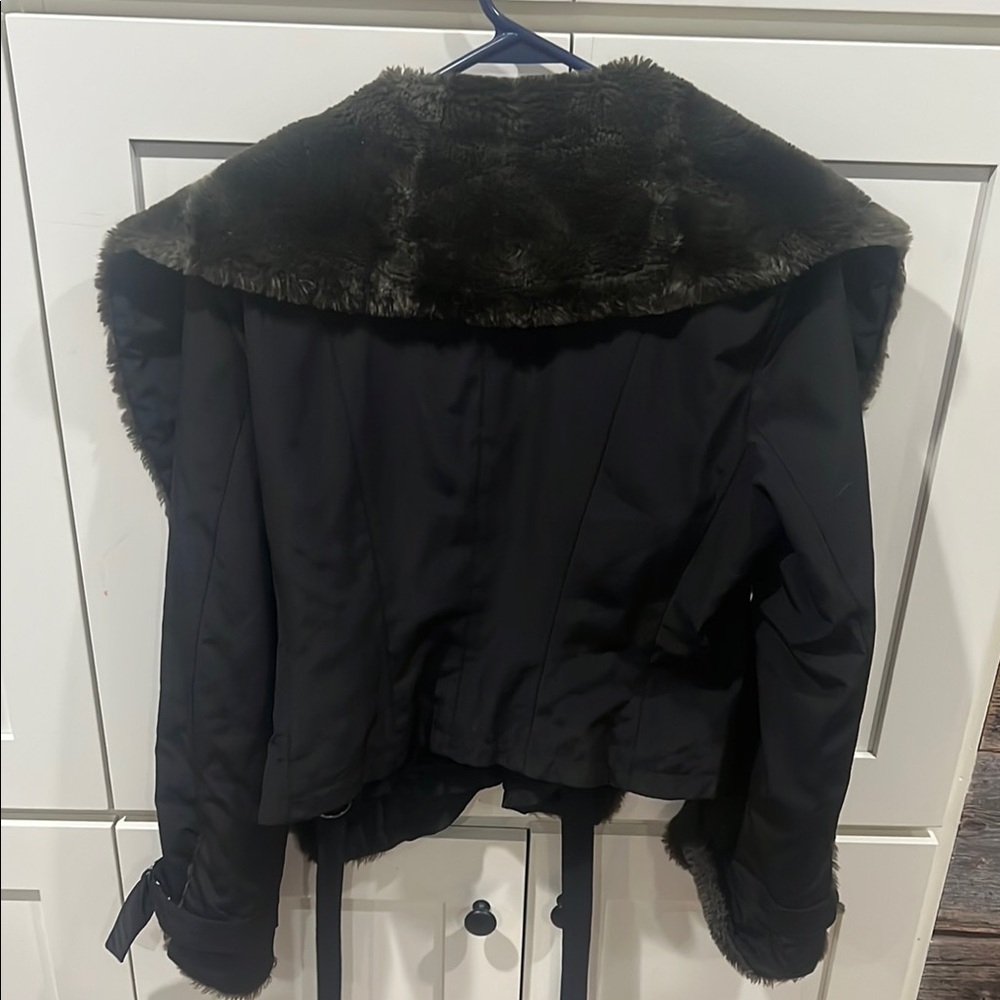 Ivan Grundahl Black Faux Fur Trim Jacket - Picture 5 of 6